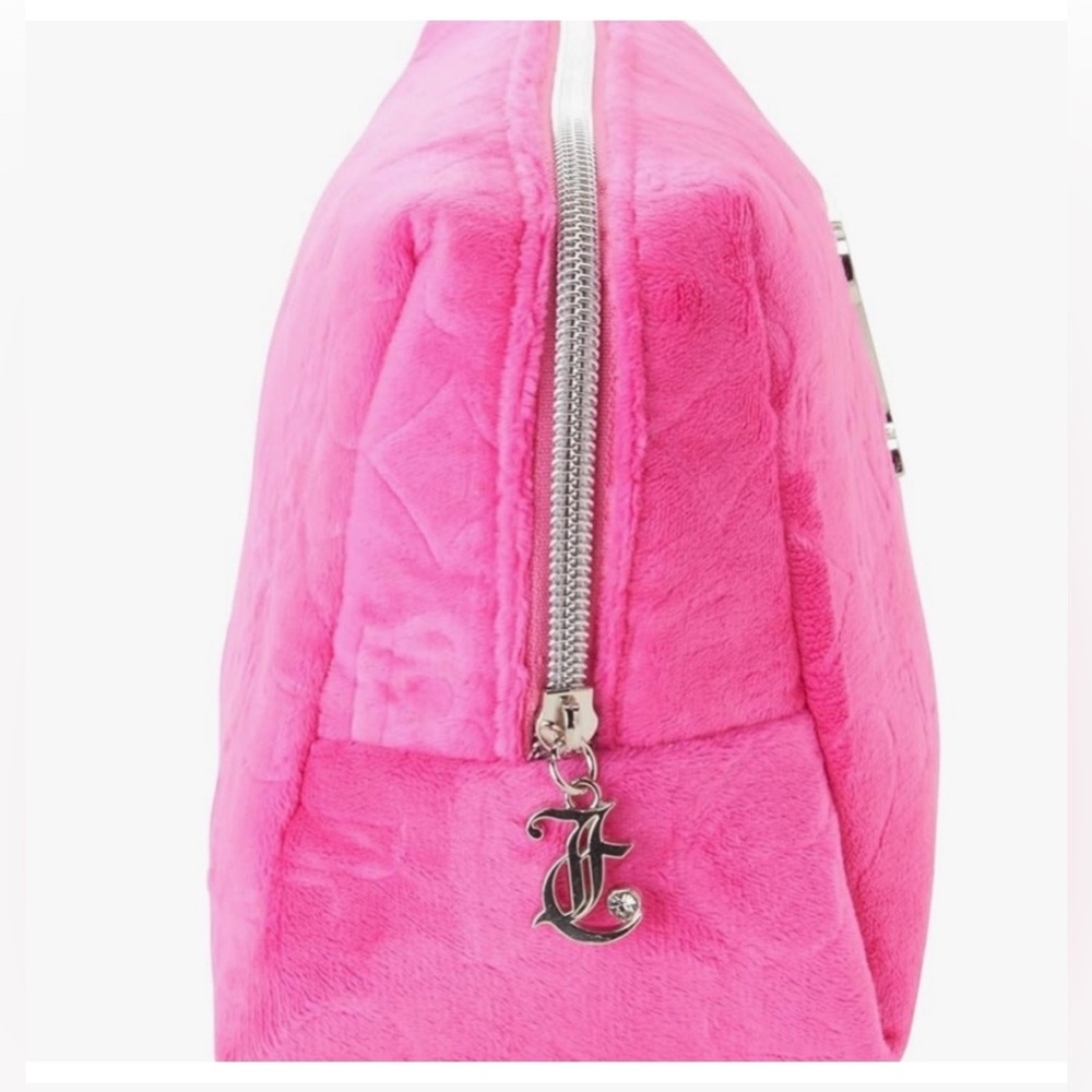NWT Juicy Couture Women's Cosmetics Travel Wedge Pouch, Hot Pink - Picture 5 of 6